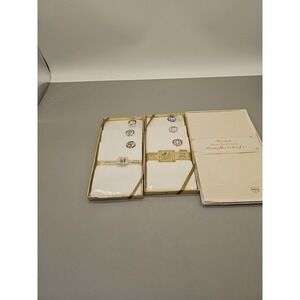 Vintage NOS Springmaid 3 Men's Monogrammed Handkerchiefs Goldenweve "P" "G" X 7